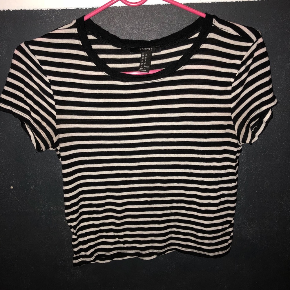 Black/White Striped Tee
